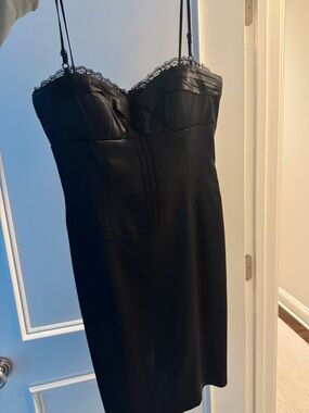 Laundry by Design Black Lace-Trim Mini Slip Dress